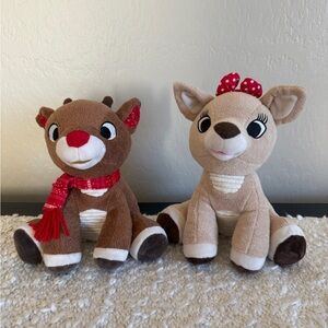 Rudolph and Clarice Reindeer Plush Set - NWOT